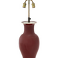 CHINOISERIE OXBLOOD GLAZED LAMP, SINGLE