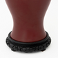 CHINOISERIE OXBLOOD GLAZED LAMP, SINGLE