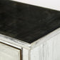 PAINTED SILVER & MIRRORED SIX DRAWER DRESSER