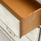 PAINTED SILVER & MIRRORED SIX DRAWER DRESSER
