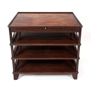 REGENCY STYLE FOUR TIER MAHOGANY SIDE TABLE