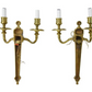 PAIR OF DOUBLE ARM GILT NEOCALSSICAL SCONCES
