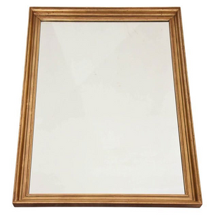 GILT BEVELED FRAME RECTANGULAR MIRROR