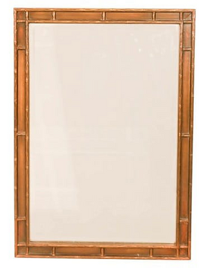 VINTAGE FAUX BAMBOO WALL MIRROR
