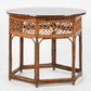 ASIAN BAMBOO TABLE WITH REMOVABLE LACQUERED OCTAGONAL TOP