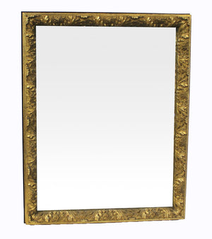 LARGE GILTWOOD MIRROR WITH DETAILED ACANTHUS LEAF FRAME