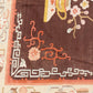 BROWN & PEACH CHINOISERIE STYLE ROOM SIZE RUG