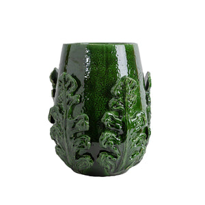 GREEN ACANTHUS LEAVES VASE