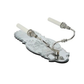 HOLLYWOOD REGENCY STYLE PAIR OF MIRRORED SCONCES WITH TWO NICKEL ARMS
