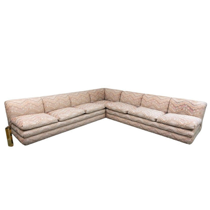 LARGE VINTAGE MILO BAUGHMAN STYLE SECTIONAL SOFA