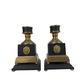 PAIR OF BRASS NEOCLASSICAL HURRICANES WITH LION HEAD DETAIL