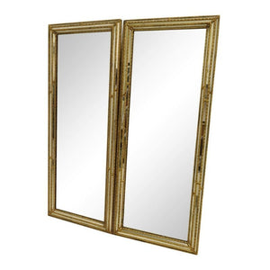 PAIR OF TRIPLE GILT FRAME RECTANULAR MIRRORS