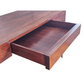 PAIR OF MIDCENTURY STYLE SINGLE DRAWER WOOD CONSOLES
