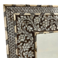 VINTAGE BONE INLAY MIRROR WITH FLORAL MOTIF