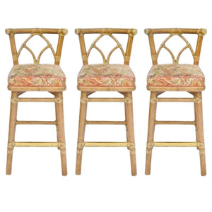 SET OF 3 MCGUIRE ORGANIC MODERN BAR STOOLS