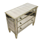 SINGLE REGENCY STYLE MIRRORED THREE DRAWER CHEST WITH GILT TRIM
