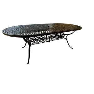 LARGE CAST ALUMINIUM OUTDOOR DINING TABLE