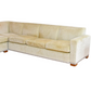 NEUTRAL EDWARD FERRELL NAIL HEAD UPHOLSTERED SECTIONAL SOFA