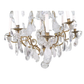 LOUIS XV STYLE EIGHT ARM CHANDELIER WITH HANGING CRYSTALS