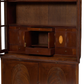 GRAND GOTHIC REVIVAL ENGLISH MAHOGANY BOOKCASE WITH GLASS PANEL DOORS