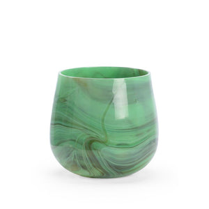 GREEN SWIRL VASE