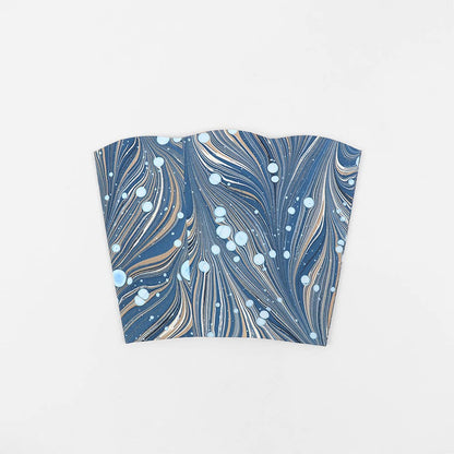 HAND MARBLED COLLAPSABLE BASKET