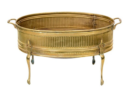 NEOCLASSICAL FRENCH INSPIRED BRASS FOOTED JARDINERE