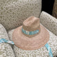 Clematis Bucket Hat - Meg Braff Designs "Picwic Stripe" Fabric Ribbon - Turquoise