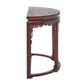 CHINOISERIE RED LACQUERED DEMILUNE CONSOLE