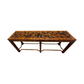 ASIAN INSPIRED FAUX TORTOISE SHELL CONSOLE TABLE
