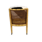 MID-CENTURY FAUX BAMBOO GILT CANED ARMCHAIR