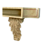 FAUX STONE WALL MOUNT CONSOLE WITH LEAF DETAIL