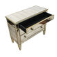 SINGLE REGENCY STYLE MIRRORED THREE DRAWER CHEST WITH GILT TRIM