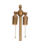 SCULPTURAL MODERNIST BRASS TABLE LAMP