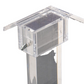 SQUARE LUCITE GAMES TABLE IN THE STYLE OF CHARLES HOLLIS JONES