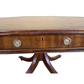 REGENCY STYLE MAHOGANY LEATHER TOP OCTAGONAL PEDESTAL TABLE