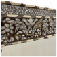 VINTAGE BONE INLAY MIRROR WITH FLORAL MOTIF