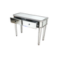 TWO DRAWER BEVELED MIRRORED VANITY DESK
