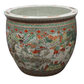 PAIR OF CHINESE FAMILLE VERTE FISHBOWL PLANTERS