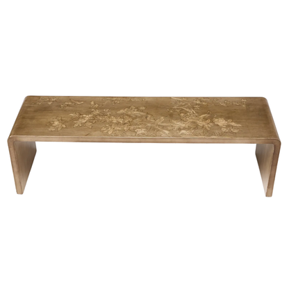 MAX KEUHNE STYLE SILVER LEAF LOW WATERFALL TABLE