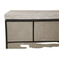 FAUX SHAGREEN SIDEBOARD WITH GEOMETRIC DOOR DESIGN