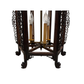 CHINESE CARVED HARDWOOD THREE LIGHT LANTERN WITH DRAGON DETAIL
