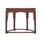 CHINOISERIE RED LACQUERED DEMILUNE CONSOLE