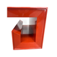 JAMES MONT STYLE RED LACQUER COFFEE TABLE WITH GREEK KEY BASE