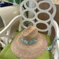 Clematis Bucket Hat - Meg Braff Designs "Picwic Stripe" Fabric Ribbon - Turquoise