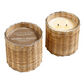 SCENTED DOUBLE WICK CANDLES IN WOVEN POTS