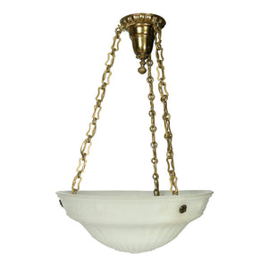 ALABASTER DECO PENDANT WITH BRASS FITTINGS