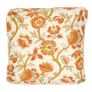 BENNISON CORAL AND YELLOW PILLOW