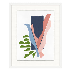 BLUE, PINK AND GREEN ABSTRACT FRAMED PRINTS