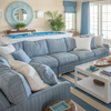 PHILLIP HERRING - INDOOR FABRIC SAMPLE - BLUE JEAN
